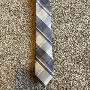 Calvin and Klein Purple, white, gray tie